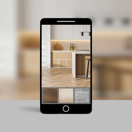 product visualizer on smartphone - Pritchett's Flooring Design Center in the Colonial Heights, VA area